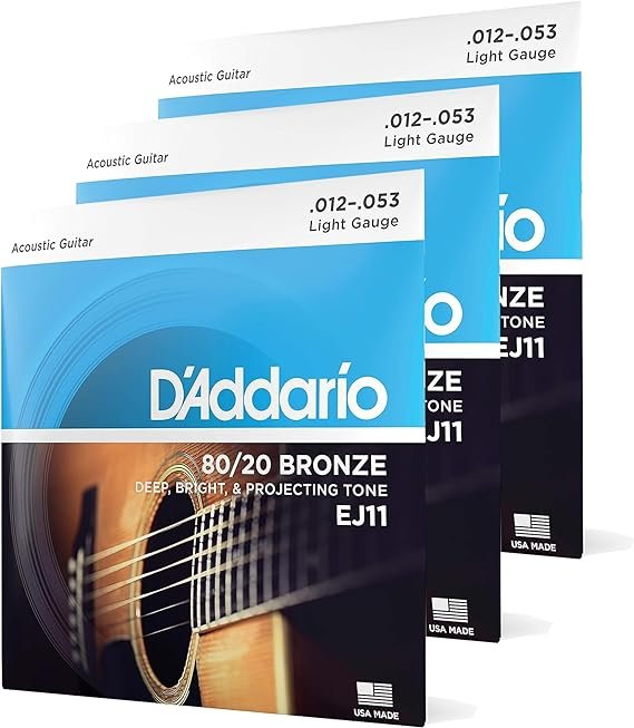 D’Addario - EJ11-3D - 80/20 Bronce - Cuerdas para guitarra acústica