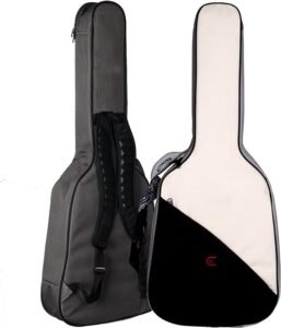 Funda para Guitarra Acústica de 36 Pulgadas con Correas de Hombro Acolchadas y Transpirables en Negro