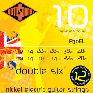 Rotosound R30EL - Cuerdas de guitarra eléctrica de níquel de 12 cuerdas