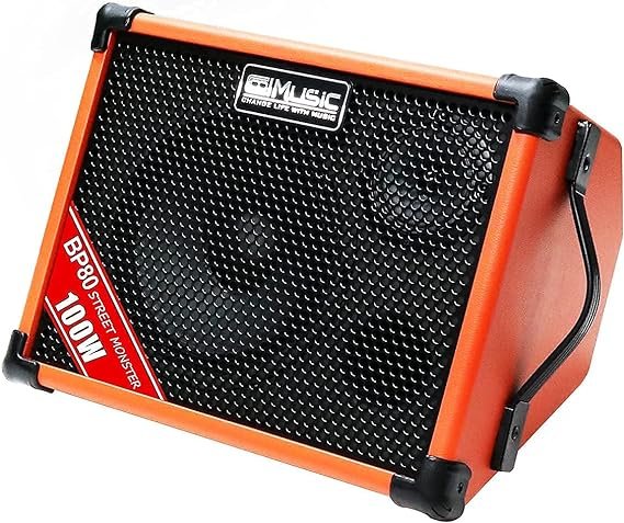 Coolmusic Amplificador de guitarra acústica BP80 con altavoz Bluetooth 100W