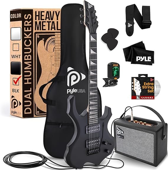 Pyle Heavy Metal EG Fire - La Hacha de Guitarra Eléctrica Definitiva